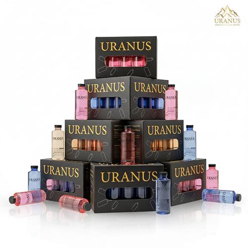 اورانوس مياه بعبوات ملونة 350مل 15حبة 10باكيت+10باكيت مجانا