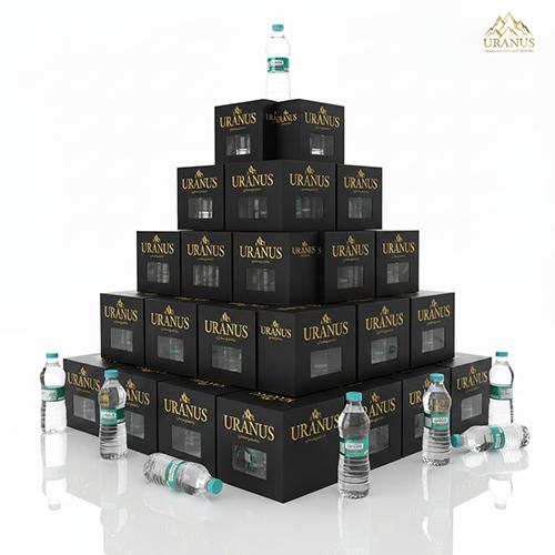 اورانوس مياه بعبوات شفافة 500مل 12حبة 10باكيت + 10باكيت مجانا