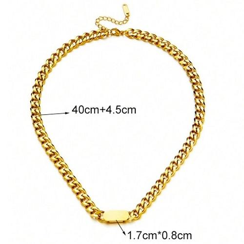 طقم سلسلة وسوار من الفولاذ المقاوم للصدا