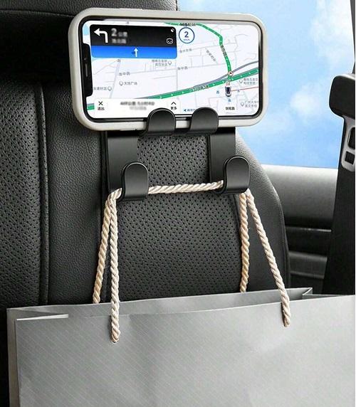 حامل تخزين لمسند الراس في المقعد الخلفي للسيارة