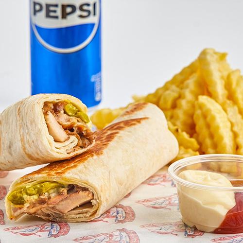 وجبه شاورما دجاج تورتيلا