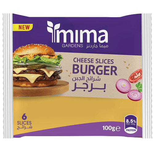 ميما جاردنز شرائح جبن برجر غنية بالكالسيوم 6شرائح 100جم