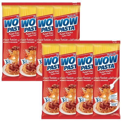 واو باستا معكرونة فورية سباغيتي صلصة حمراء 94جم 8حبة